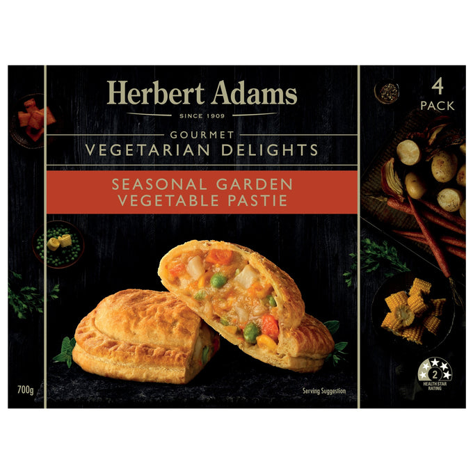 Herbert Adams Gourmet Vegetarian Delights Seasonal Garden Vegetable Pastie