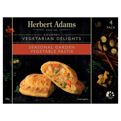 Herbert Adams Gourmet Vegetarian Delights Seasonal Garden Vegetable Pastie