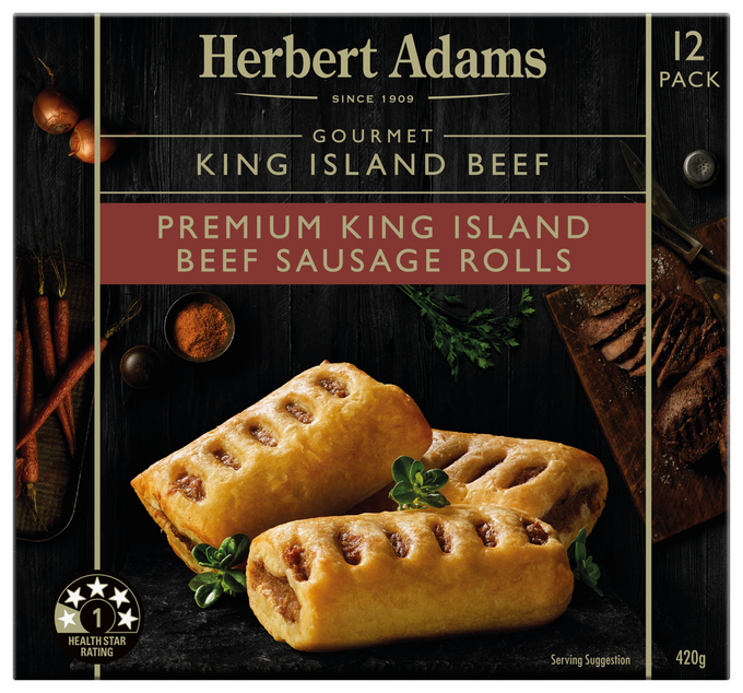 Herbert Adams King Island Beef Party Sausage Rolls