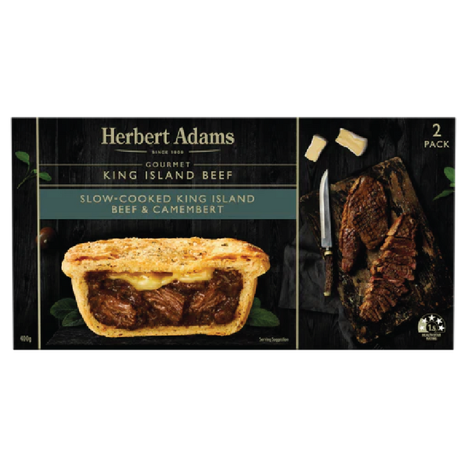 Herbert Adams King Island Beef & Camembert Pie