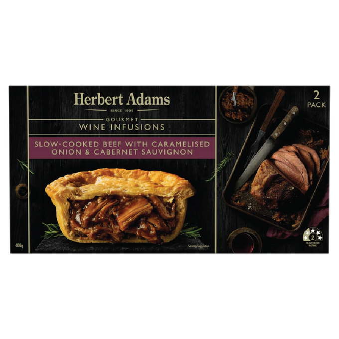 Herbert Adams Wine Infusions Beef, Caramelised Onion & Cabernet Sauvignon