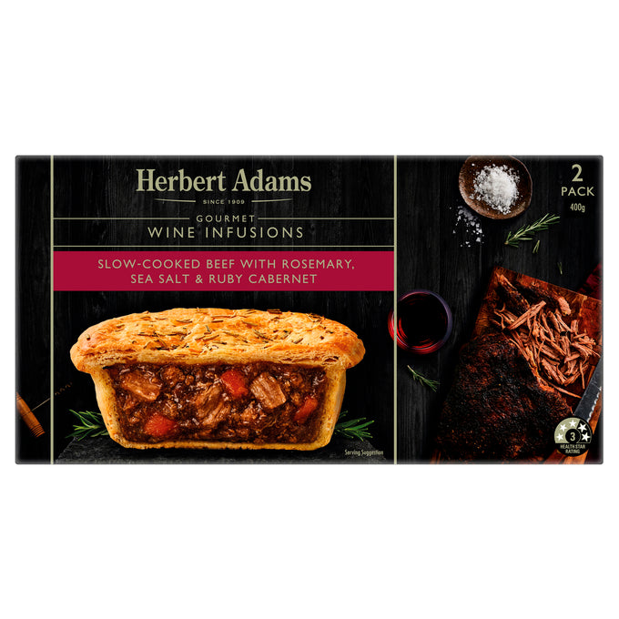 Herbert Adams Slow-Cooked Beef with Rosemary Sea Salt and Ruby Cabernet