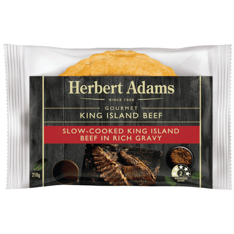 Herbert Adams Gourmet Slow-Cooked King Island Beef Pie